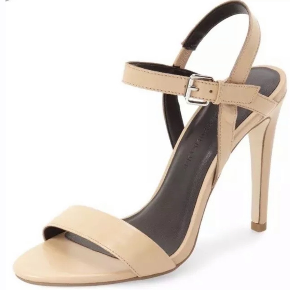 Rebecca Minkoff Nude Rosie Heels 9 EUC